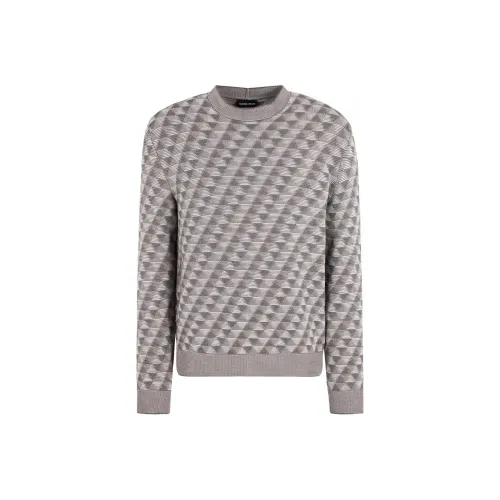 GIORGIO ARMANI SS24 Свитер Мужской Каменный Серый