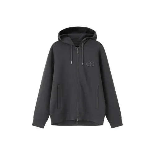 EMPORIO ARMANI FW24 Свитшот Мужской Призрачный Серый