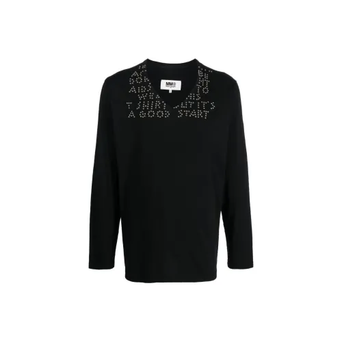 MM6 Maison Margiela совместный бренд Черные мужские свитеры