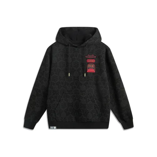 Подкладка x GUGONG Коллаборация Rijin Doujin Collection Свитшот Унисекс Черный Серый С принтом по всей поверхности