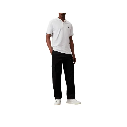 CALVIN KLEIN Поло Европейская версия Мужской Bright White