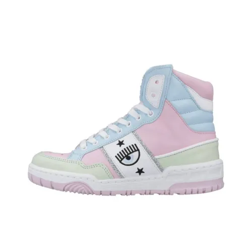 CHIARA FERRAGNI Высокие кроссовки для скейтбординга женские розовые