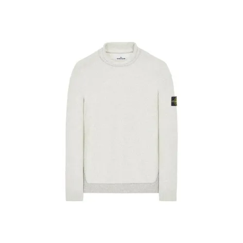 STONE ISLAND Белые Серые Мужские Свитера