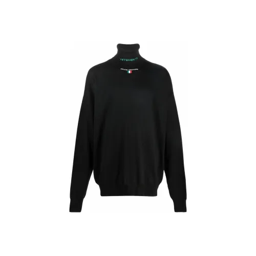 Vetements Черный Унисекс Свитеры