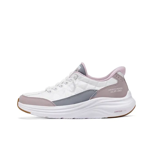 Skechers CONTOUR FOAM SPORT WOMENS Обувь для ходьбы Устойчивая к истиранию Низкий Топ Повседневная обувь Женская Белая Серый