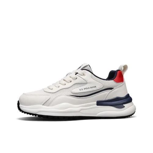 U.S. POLO ASSN. Противоскользящий Дышащий Легкий Увеличивающий Высоту Отскок Низкий Топ Повседневная Обувь Мужская Бежевый Синий