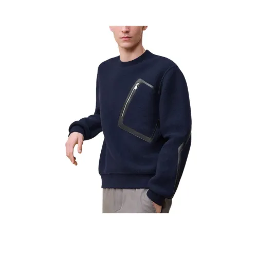 HERMES FW24 Свитер Мужской Морской Синий