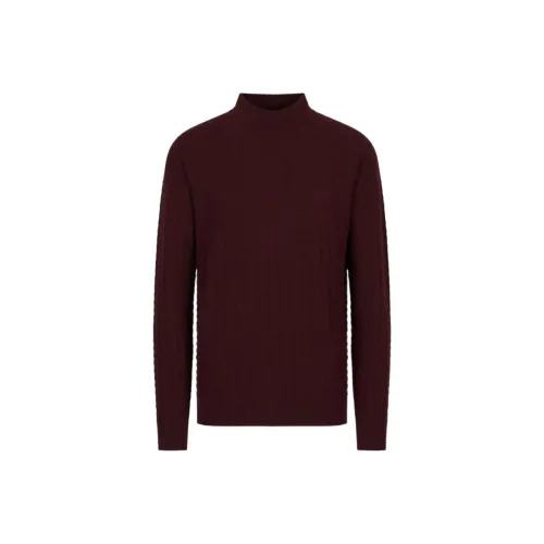 ARMANI FW22 Свитер Мужской Красный Коричневый
