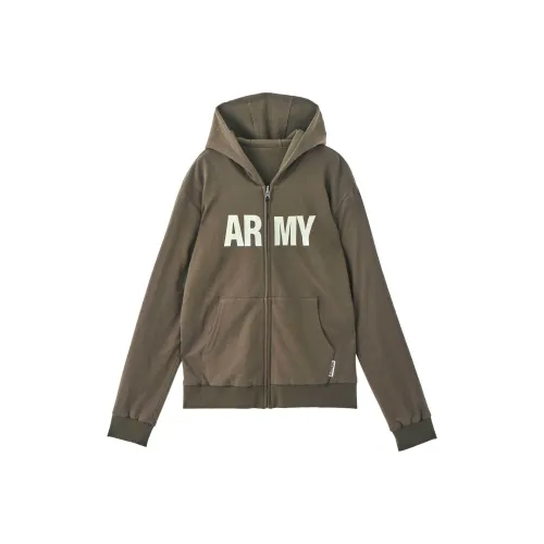 Safarispot NOT Army Двусторонний худи с молнией унисекс оливковый оливковый