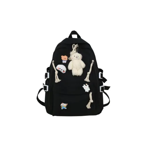 BUBM Нейлон Рюкзак Женские Черный Белый Розовый Синий Зеленый