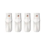 Белые носки - Апельсин, этикетка - 4 штуки