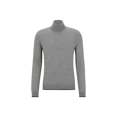 Hugo Boss Серый Мужской Кашемировый Свитер