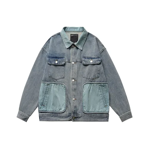 NOT BRAND ATTITUDE Denim Jacket Unisex Light Blue