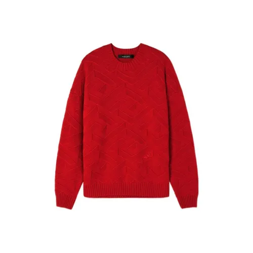 VERSACE Red Men's Sweaters VERSACE Красные Мужские Свитера