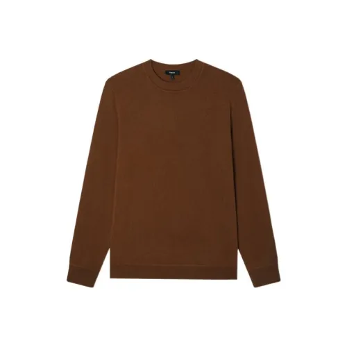 THEORY Красный Коричневый Мужской Кашемировый Свитер