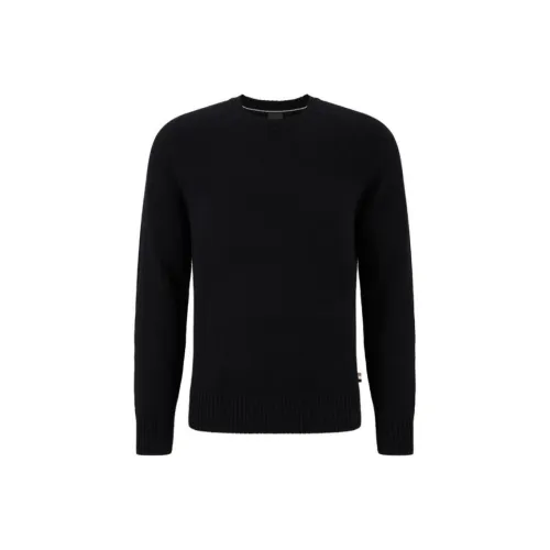 Hugo Boss Темно-черный Мужской кашемировый свитер