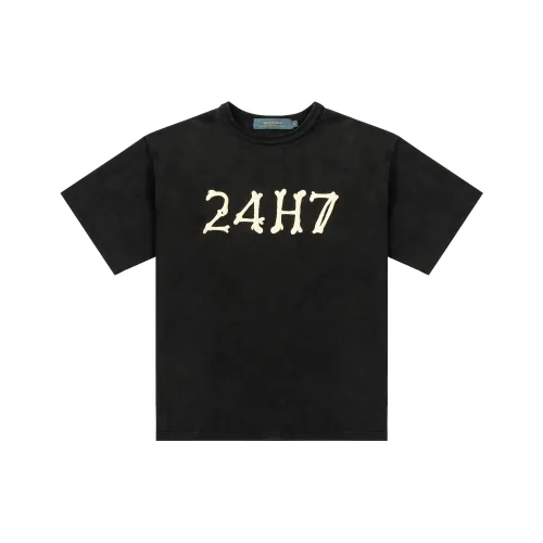 24h7 Черная унисекс футболка