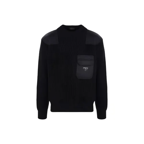 PRADA Мужские черные свитеры