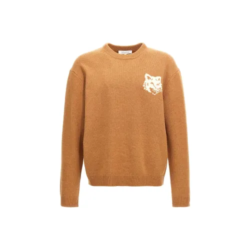Maison Kitsune Коричневые Мужские Свитера