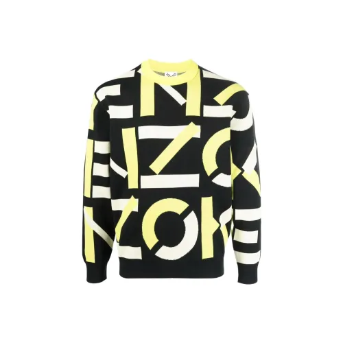 KENZO Желтый/Черный Мужские Свитера