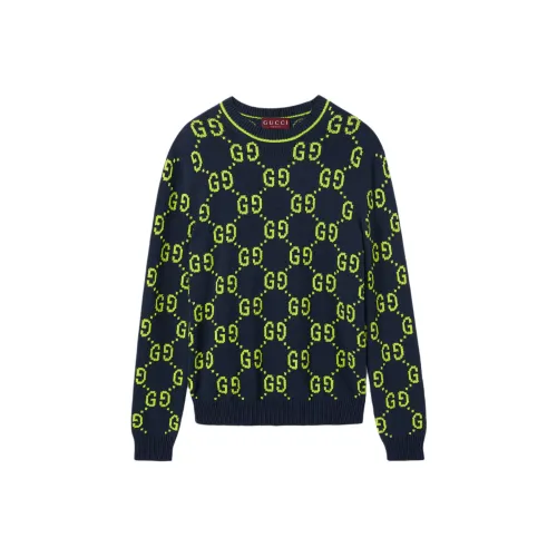 GUCCI SS24 Свитер Мужской Морской Синий