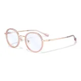 2112-C01 Светло-розовый Золотой/Прозрачно-чайный