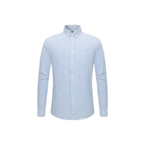 NAVIGARE Джинсовый синий/Белый Мужские рубашки