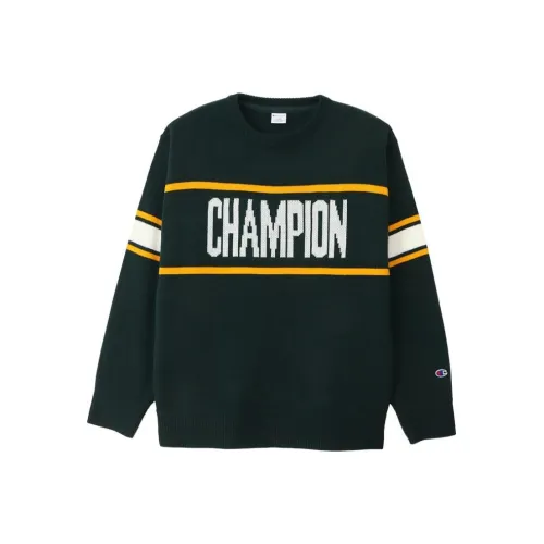 Champion FW24 Свитер Мужской Темно-зеленый