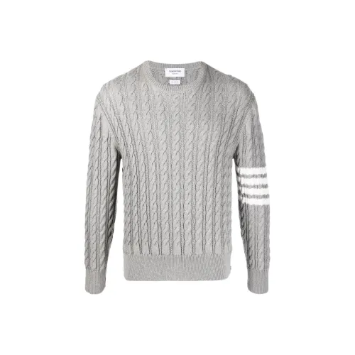 THOM BROWNE Серый Мужской Свитеры
