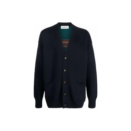 Lanvin SS22 Трикотажная ткань Кардиган Мужской Черный