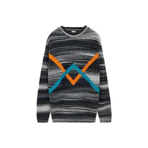 LOEWE FW24 Свитер Мужской Синий Серый