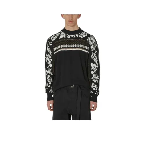 Sacai Мужские черные свитеры