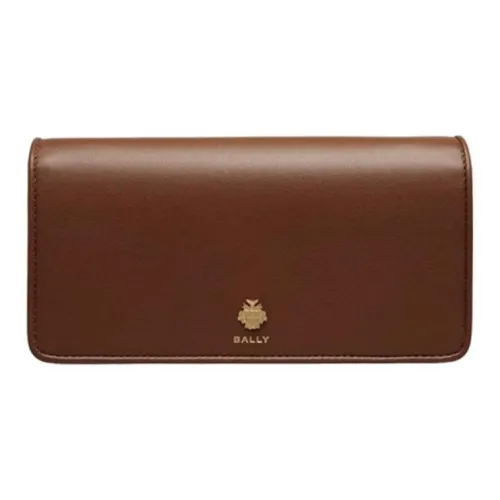 BALLY Корова Кожа Ручная Сумка через плечо Сумка на плечо Маленькая Женская Коричневая и Золотая