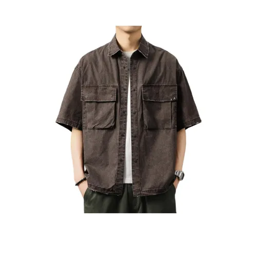 GUISE Лето Рубашка Свободный крой Унисекс