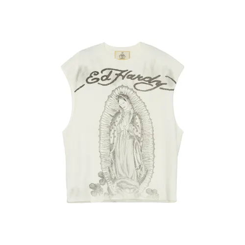 Ed Hardy Айвори Белый E1OBM017 Мужские Майки