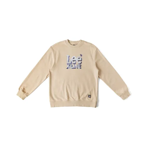 Lee совместный модель FW24 Свитшот Унисекс Бежевый