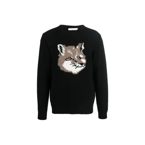 Maison Kitsune Мужские черные свитеры