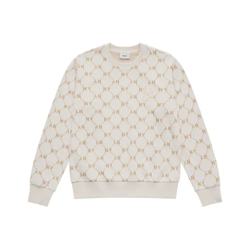 Mlb Base Logo New York Yankees Old Flower SS25 Толстовка Унисекс Айвори Белый