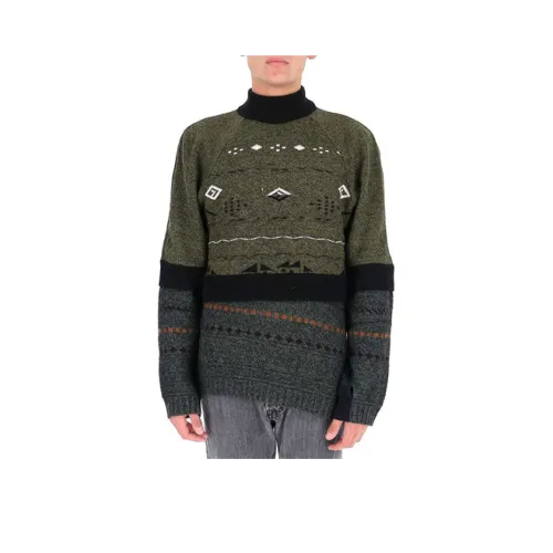 Marine Serre Коричневый Зеленый Мужские Свитера