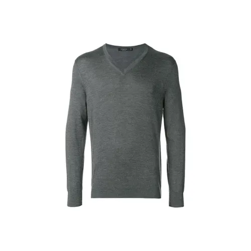 Ermenegildo Zegna Серый Мужской Кашемировые Свитера