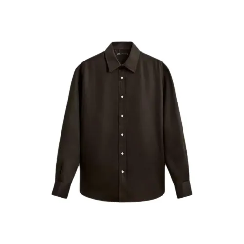 ZARA Коричневый Мужские Рубашки