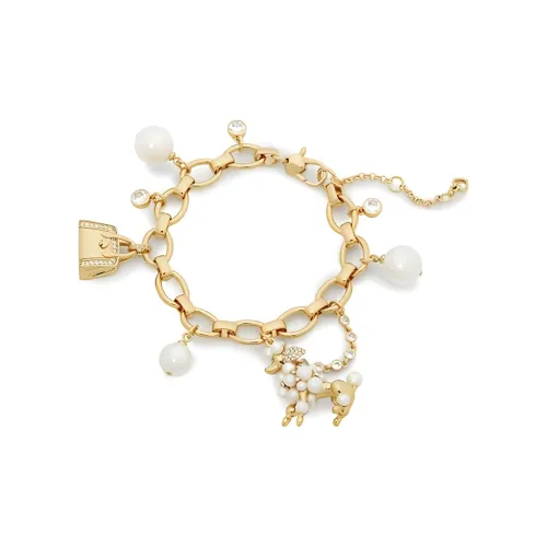 Kate Spade Латунь Кубический цирконий Стеклянный камень Стекло Жемчужный Смола Жемчужный Эмаль Браслеты Женские Золотой
