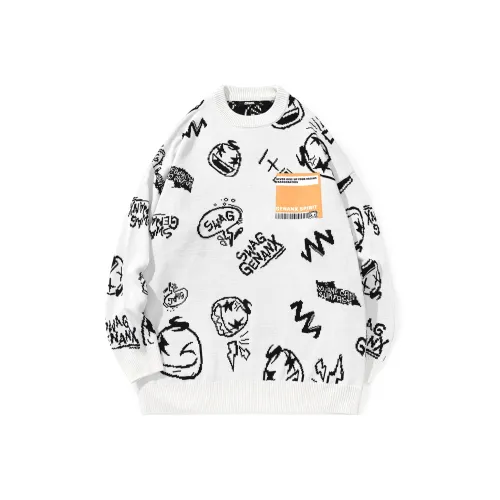 GENANX Белый Унисекс Свитеры