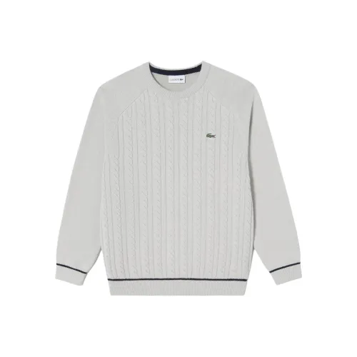 Свитеры для мужчин серого цвета с коллаборацией LACOSTE