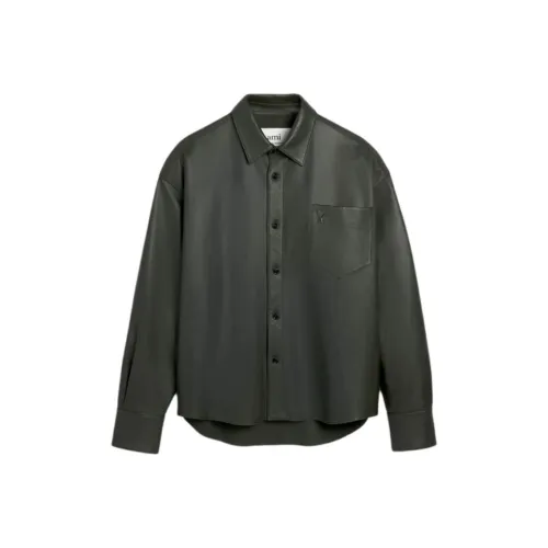 AMIPARIS Рубашка Унисекс Темно-оливковый