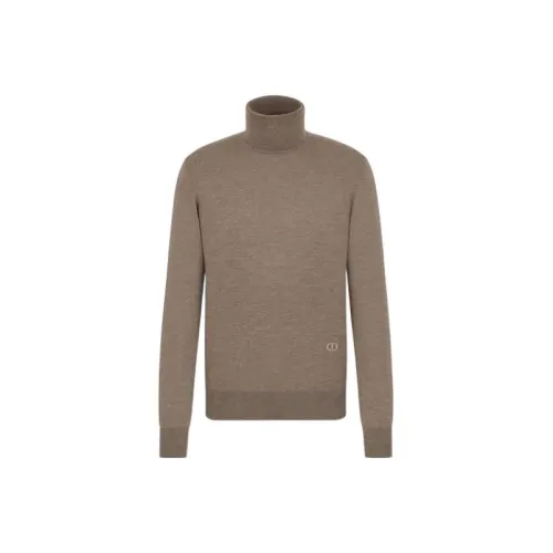 DIOR Коричневый Мужской Кашемировый Свитер