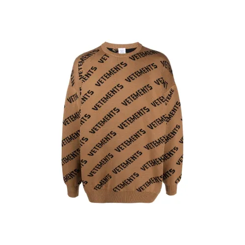 Vetements Коричневый Унисекс Свитеры