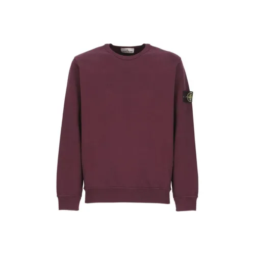 STONE ISLAND Бургундский Мужские Свитшоты
