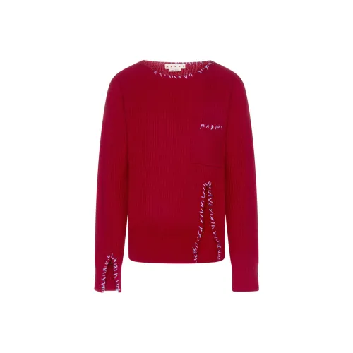 MARNI Red Men's Sweaters MARNI Красные Мужские Свитера