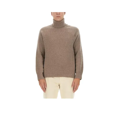 Ermenegildo Zegna Бежевые Мужские Свитера